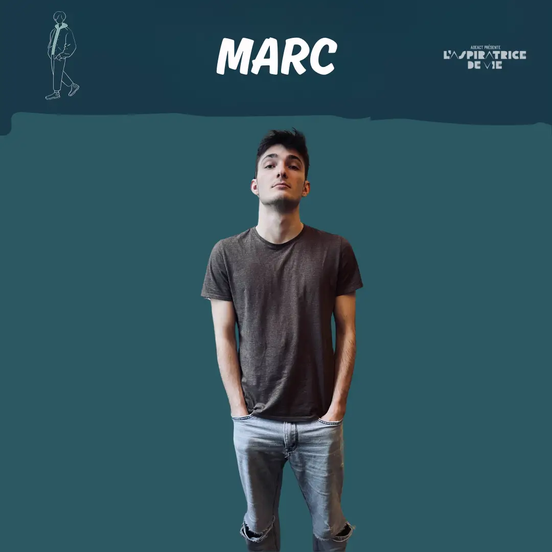 Une affiche avec une silhouette d'homme de ménage qui aspire en premier plan. Au deuxième plan, une silhouette d'enfant dans un bocal, souriant. En arrière plan 3 silhouettes dont deux hommes.